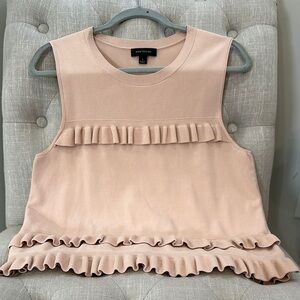 Ann Taylor Women's Pink Ruffle Top